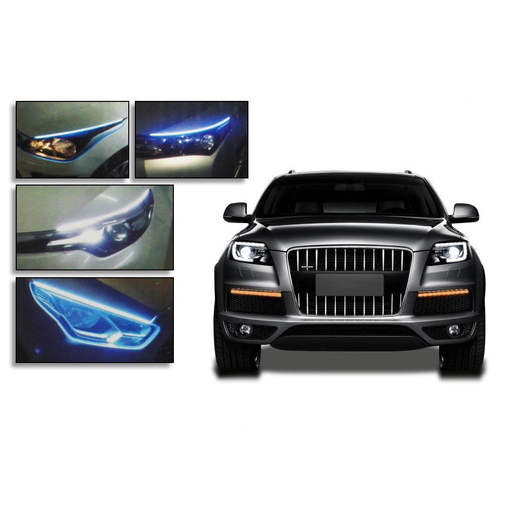 LED DRL CAR LUCES DIURNAS DE GIRO AUTOMÁTICA IMPERMEABLE IMPERMEABLE FAROS LATERALES DE FRENO AMARILLO ACCESORIOS DE LUZ PARA AUTOMÓVIL